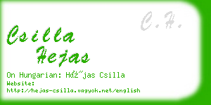 csilla hejas business card